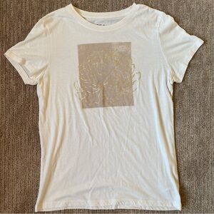 Aeropostale Gold Foil Peony Soft Tee